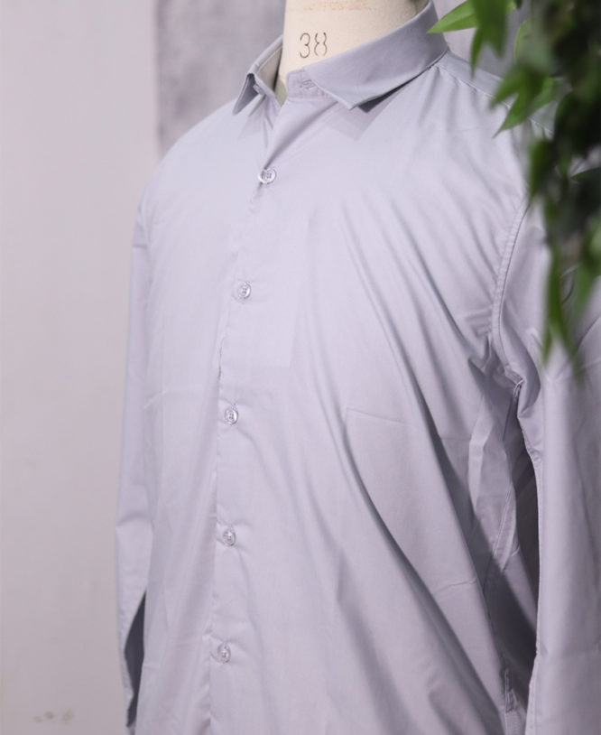 Light Grey Plain Shirt - Image 2