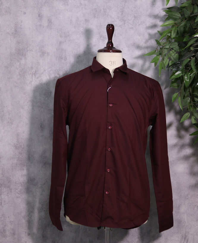 Maroon Plain Shirt