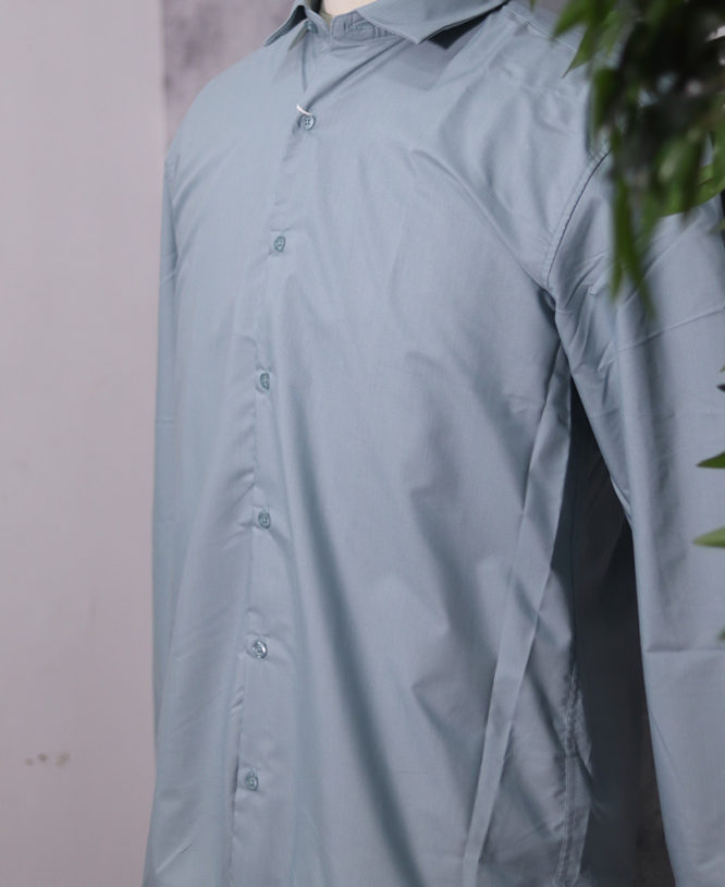 Blue Plain Shirt - Image 2