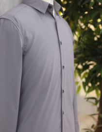 Light Grey Plain Shirt - Image 2