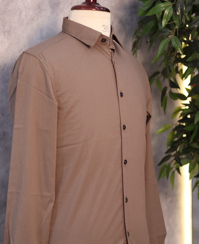 Brown Plain Shirt - Image 2