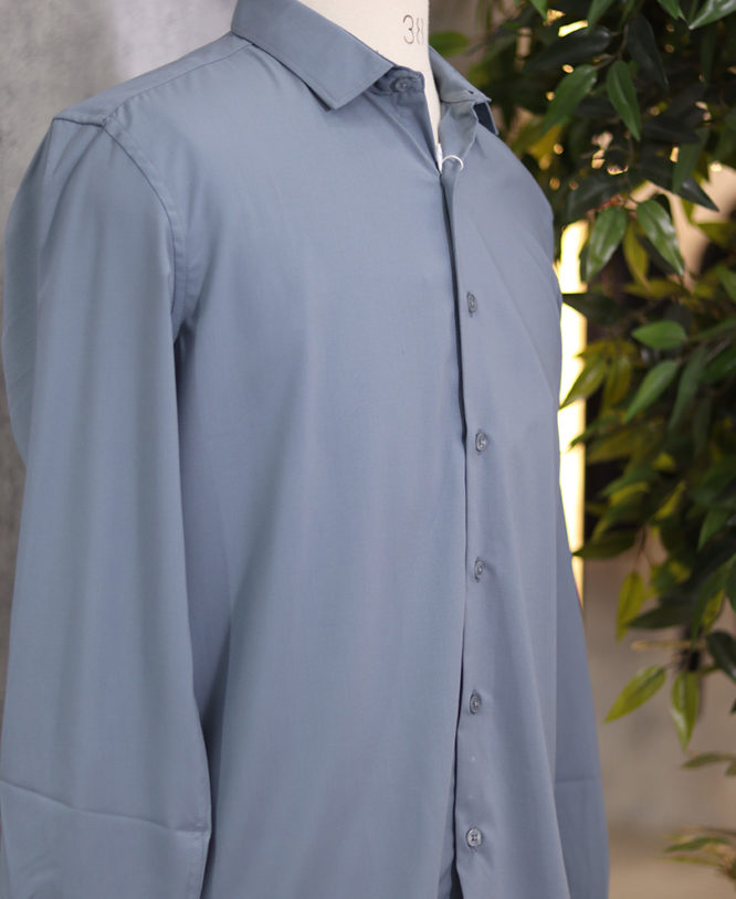 Blue Plain Shirt - Image 2