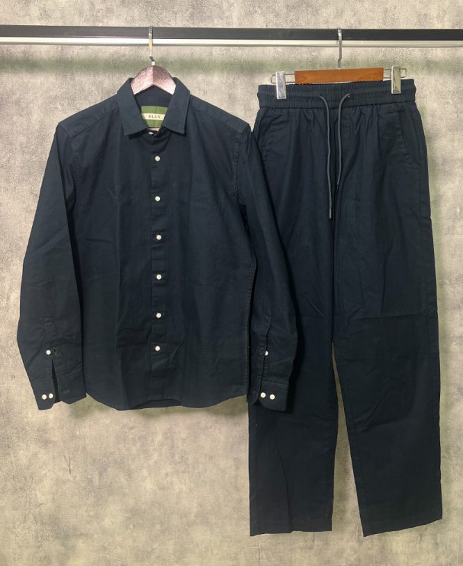 Navy Blue Linen Co-ords