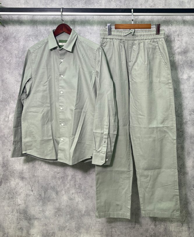 Pastel Green Linen Co-ords