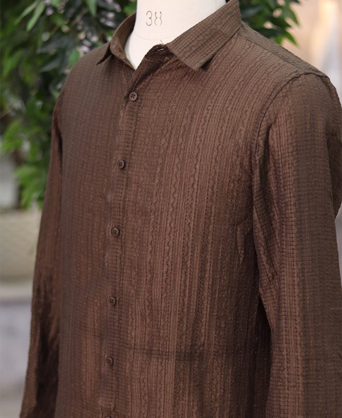Brown Designer Shirt - Image 2