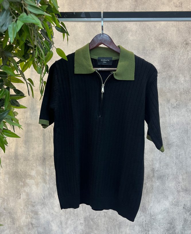 Black Zipper Tee