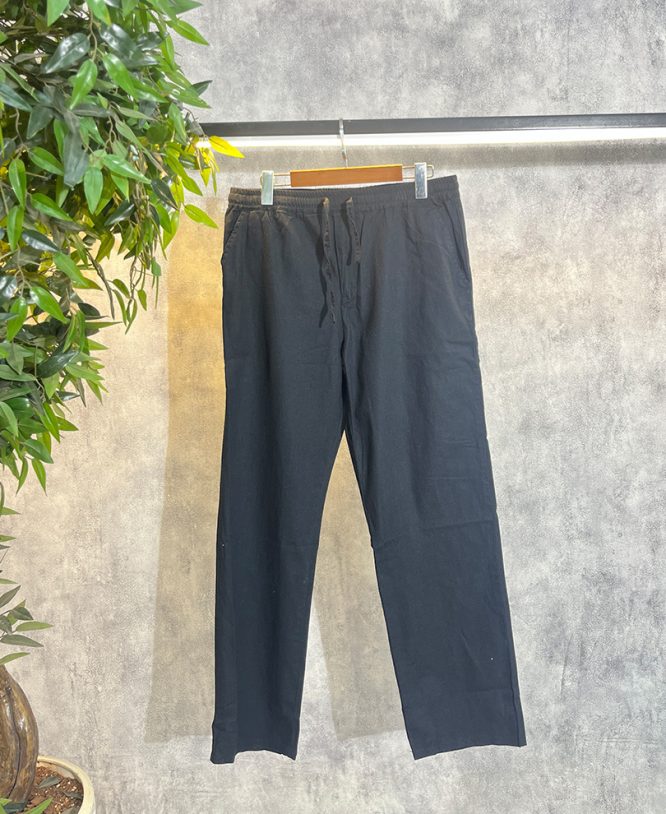 Black Linen Pant