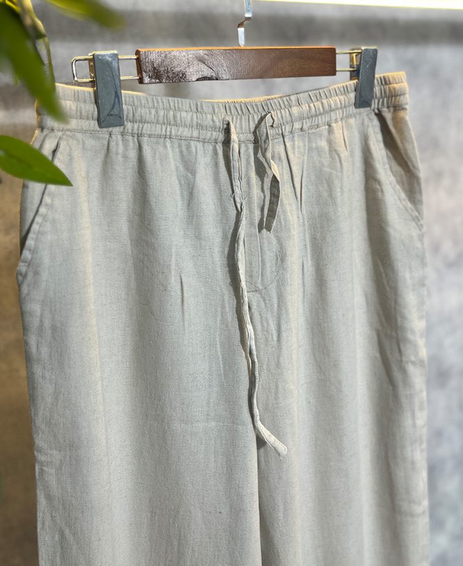 Beige Linen Pant - Image 2