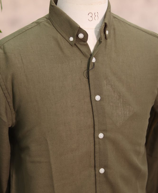 Green Linen Shirt - Image 2