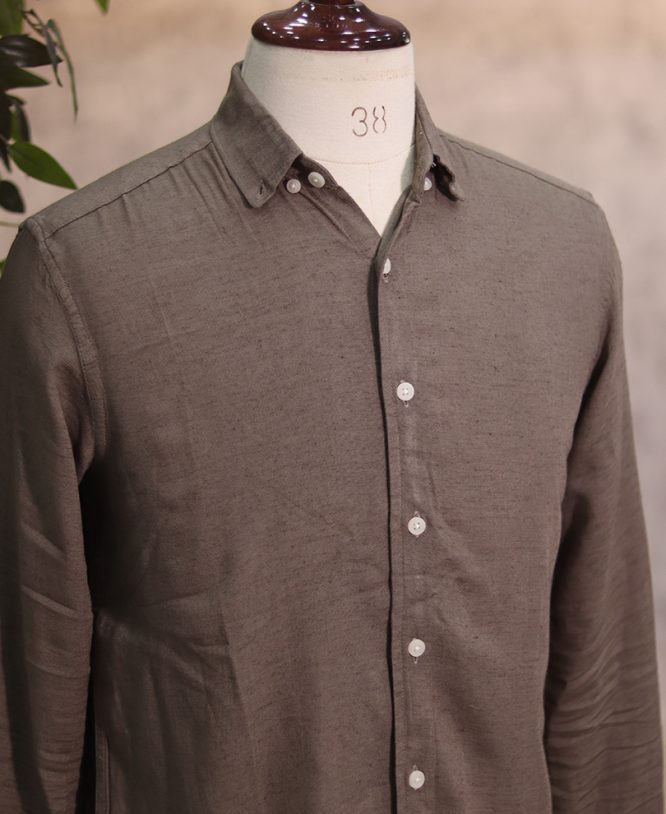 Brown Linen Shirt - Image 2