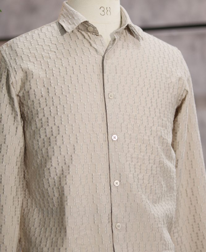 Cream Designer Shirt - Image 2