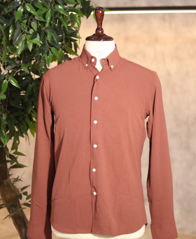 Orange Linen Shirt