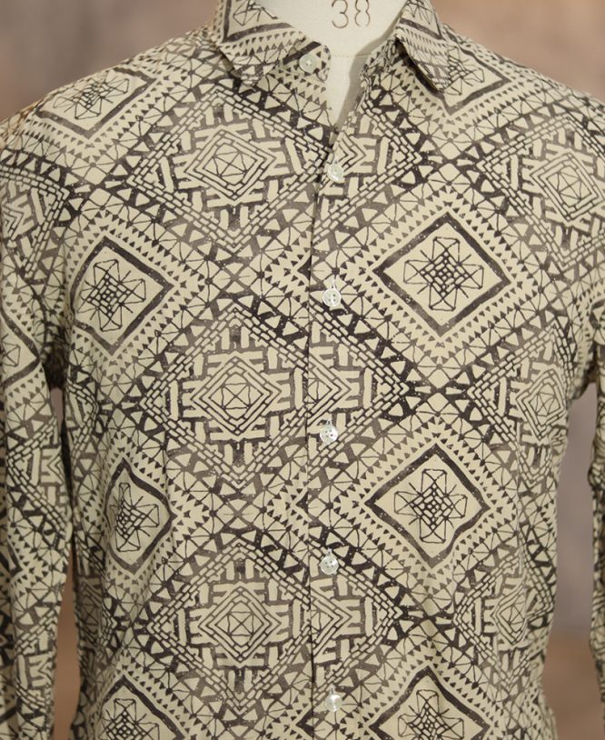 Mustard Printed Shirt - Image 2