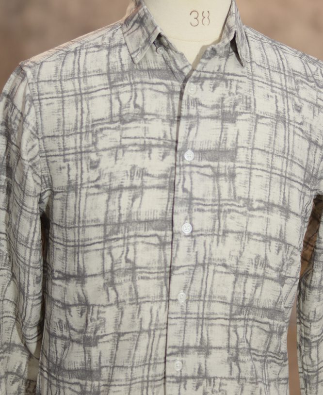 Light Grey Printed Shirt - Image 2