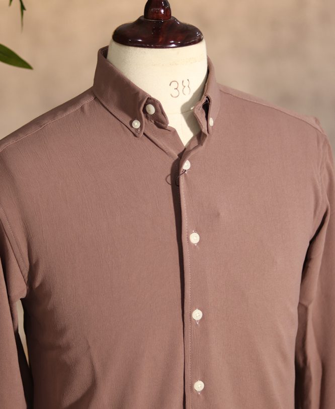 Peach Linen Shirt - Image 2