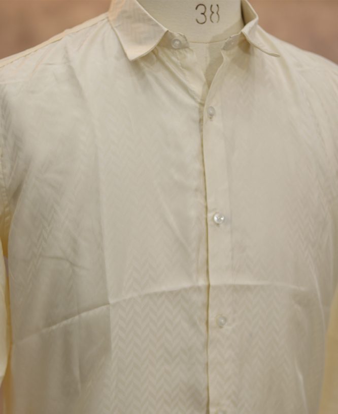 Cream Designer Shirt - Image 2