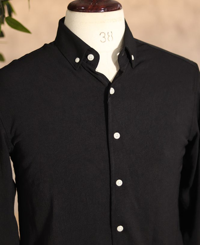 Black Linen Shirt - Image 2