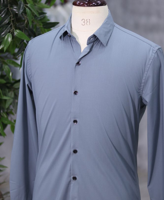 Light Blue Plain Shirt - Image 2