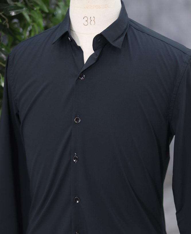 Olive Green Plain Shirt - Image 2