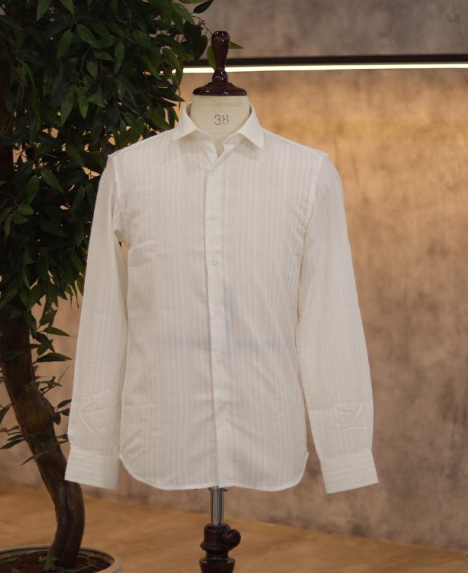 White Suede Designer Shirt