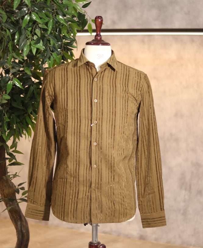 Brown Suede Designer Shirt