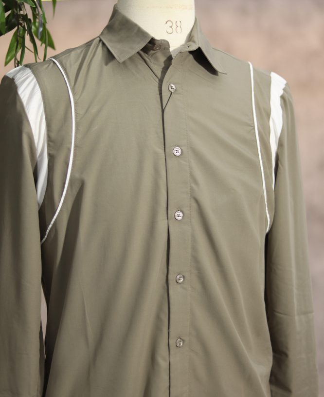 Green Imported Designer Shirt - Image 2