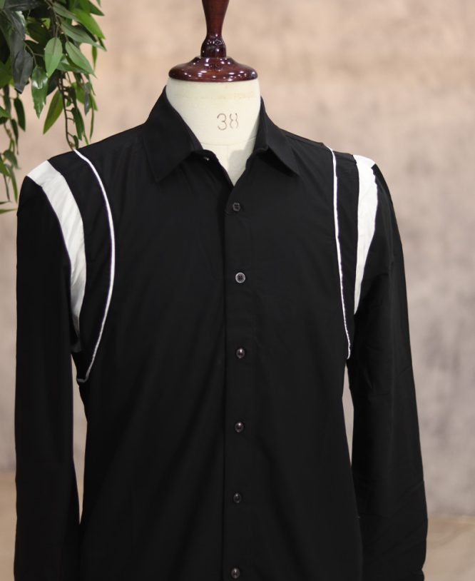 Black Imported Designer Shirt - Image 2