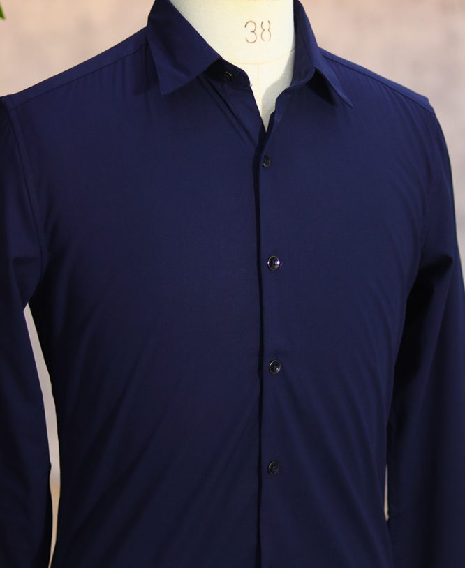 Navy Blue Plain Shirt - Image 2