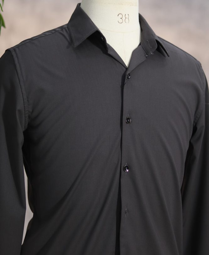 Grey Plain Shirt - Image 2