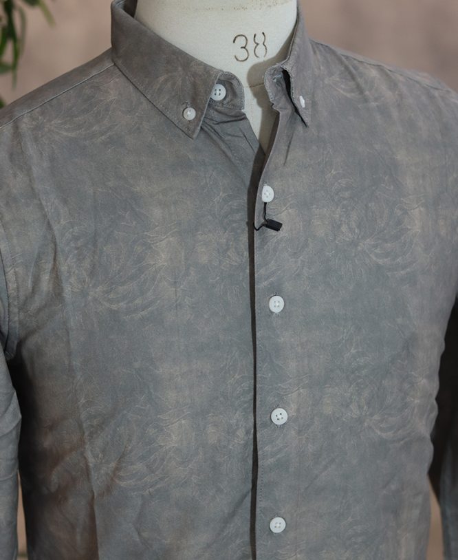 Grey Printed Shirt - Image 2