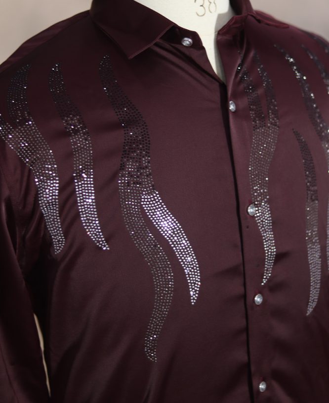 Maroon Stone Shirt - Image 2