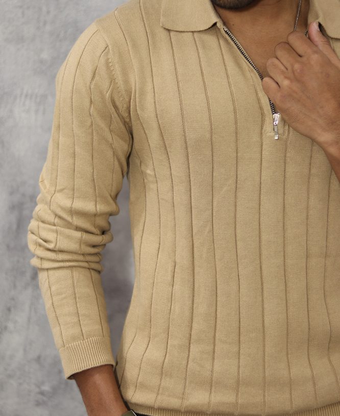 Cream Full Hand Collar Tee - Image 2