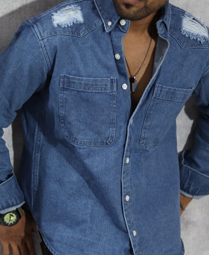 Blue Denim Shirt - Image 2