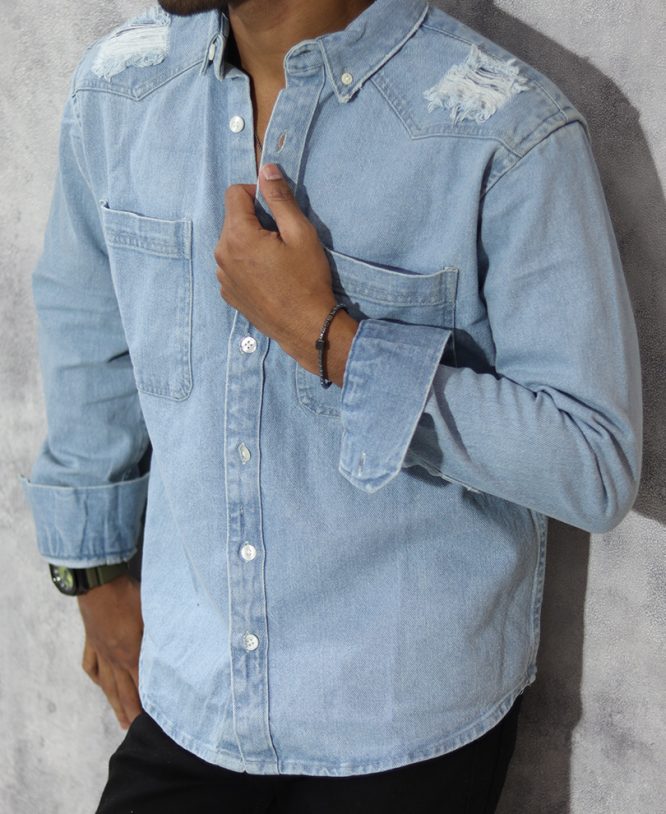 Light Blue Denim Shirt - Image 2