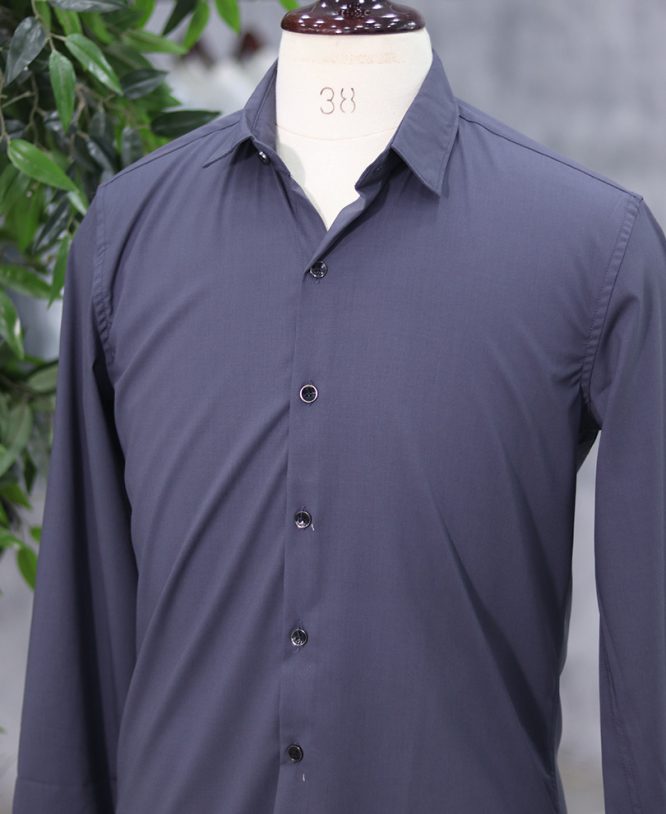 Dark Grey Plain Shirt - Image 2
