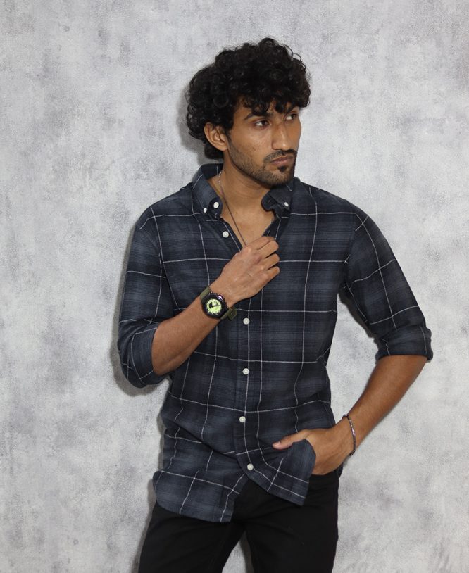Grey Checked Shirt