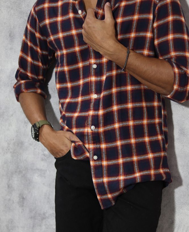Orange Checked Shirt - Image 2