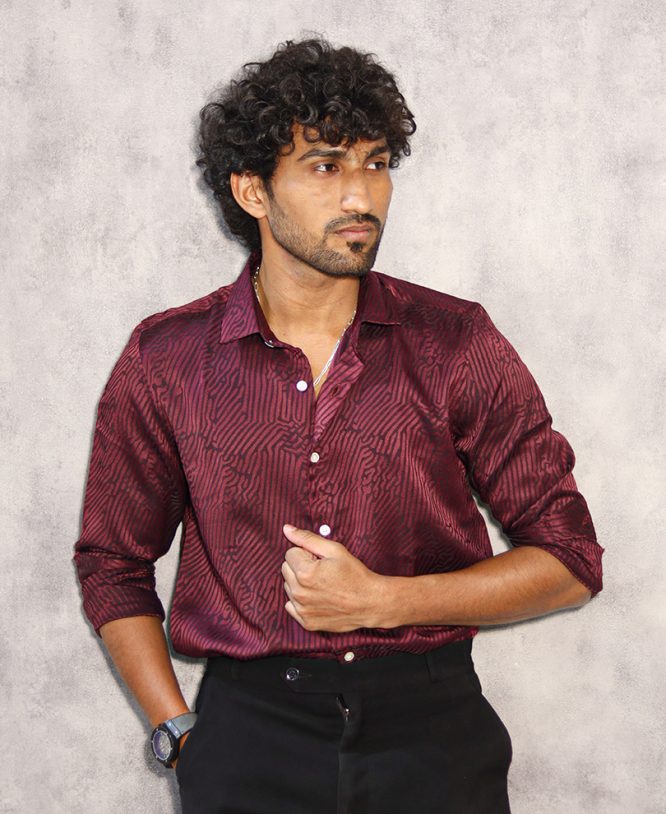 Maroon Designer Shirt