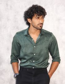 Green Designer Shirt - L