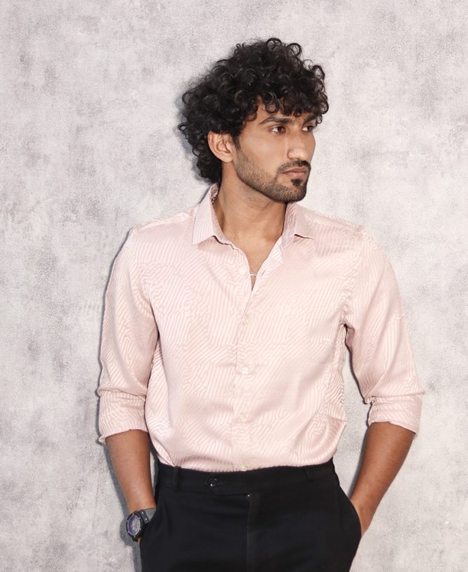 Peach Designer Shirt