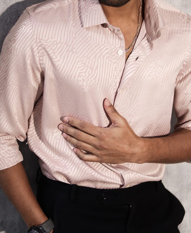 Peach Designer Shirt - Image 2