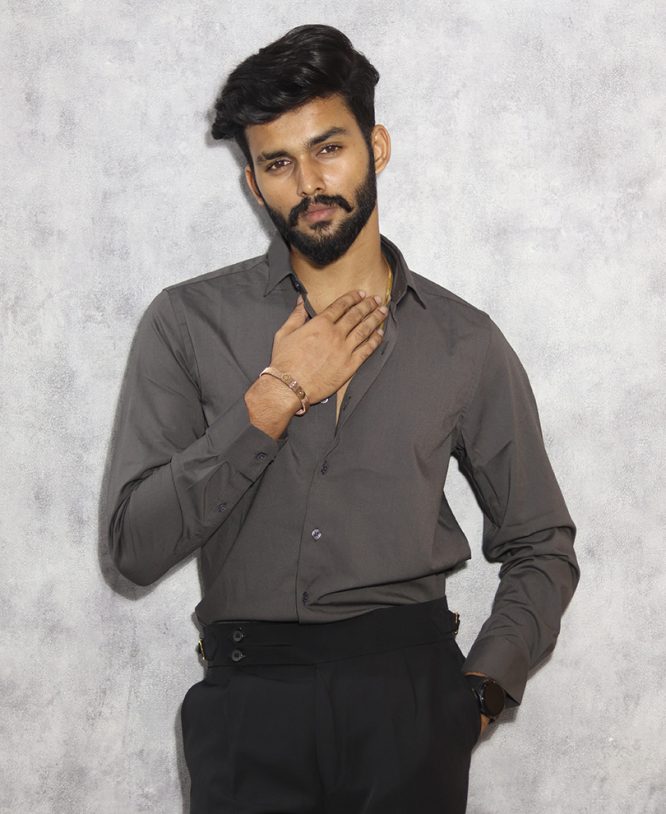 Grey Plain Shirt