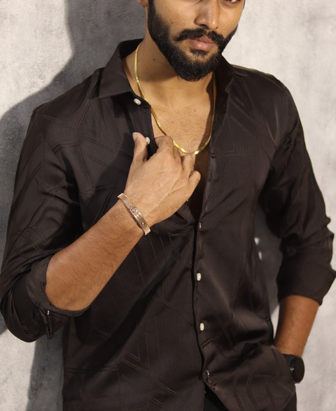 Brown Designer Shirt - Image 2