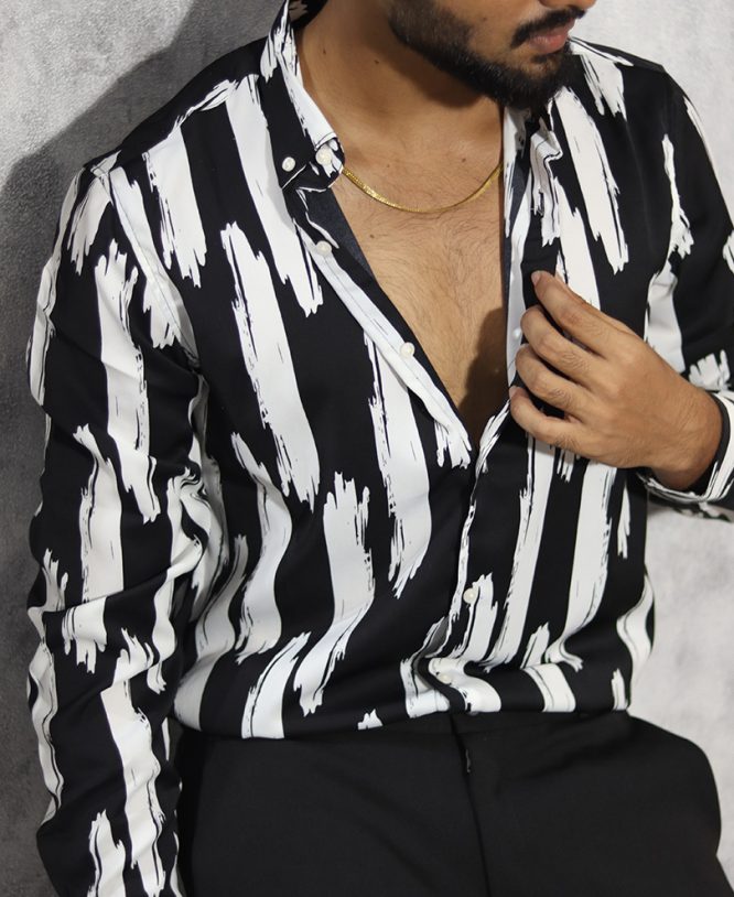 Black Printed Shirt - Image 2
