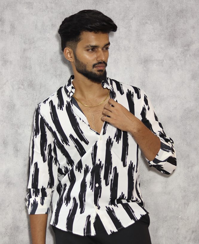 White Printed Shirt