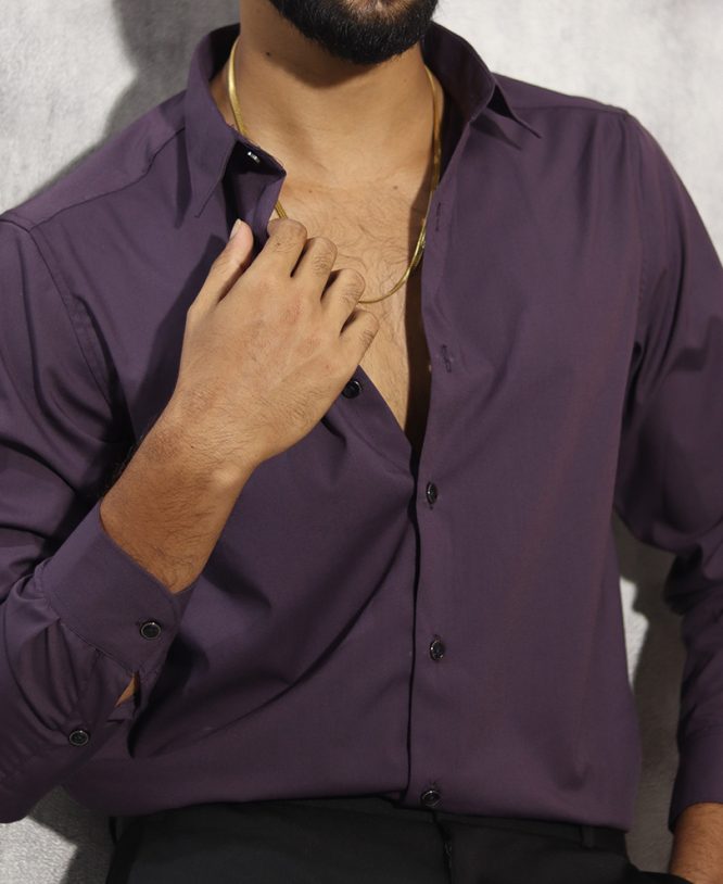 Lavender Plain Shirt - Image 2