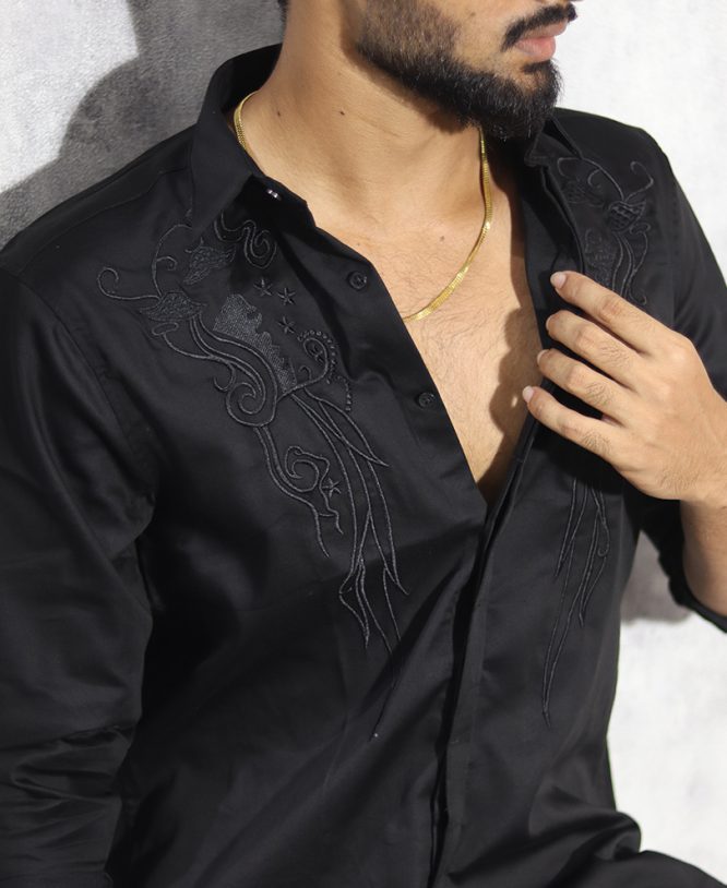 Black Designer Shirt - Image 2