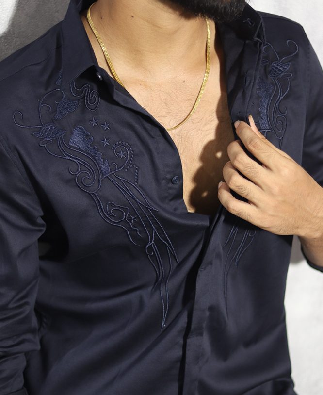 Blue Designer Shirt - Image 2