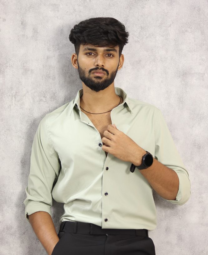 Pastel Green Plain Shirt