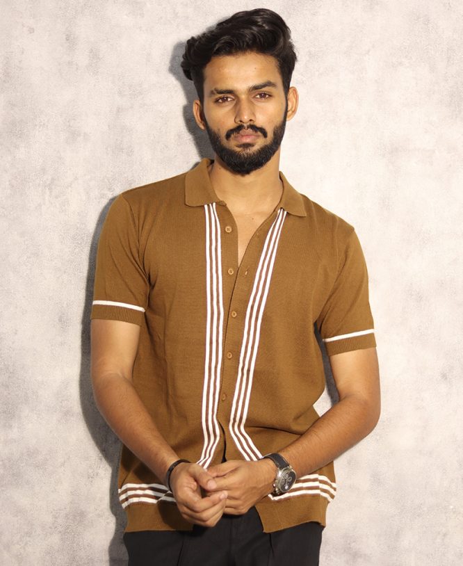 Brown Knitted Shirt